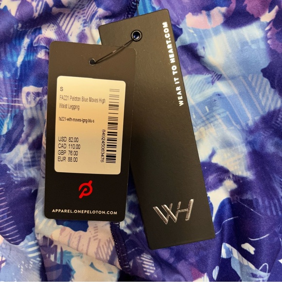 Peloton With Blue Moves High Waist Leggings Size Small NWT - Picture 7 of 11